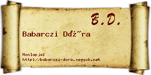 Babarczi Dóra névjegykártya